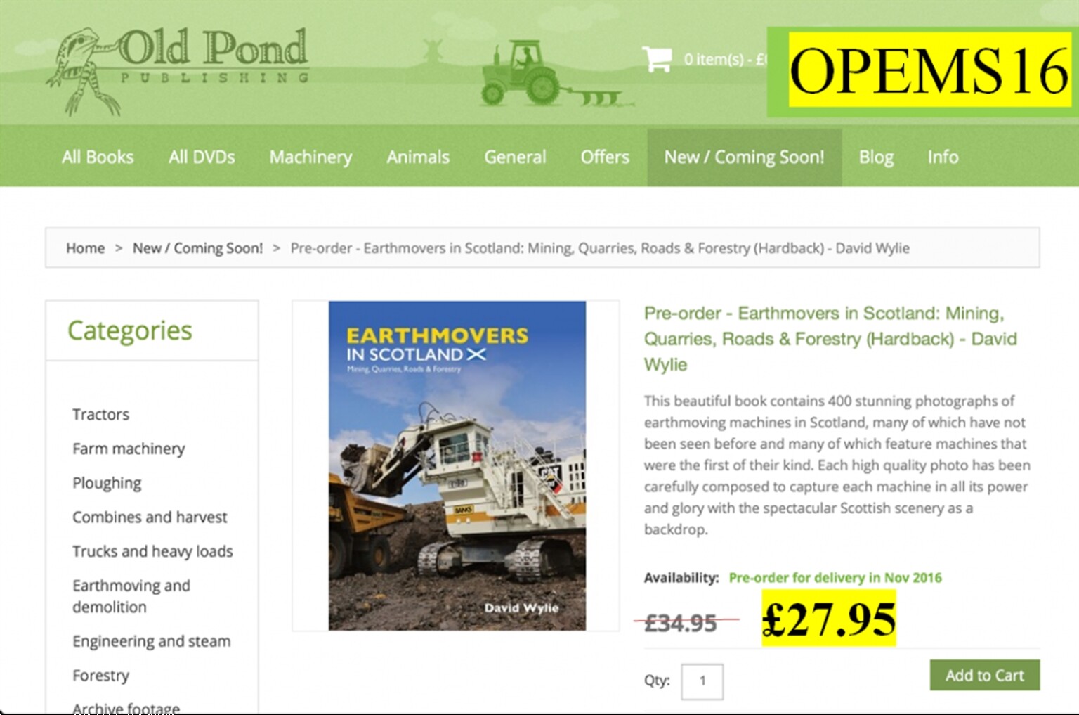 Exclusive Digger Man Blog readers offer for Earthmovers in Scotland