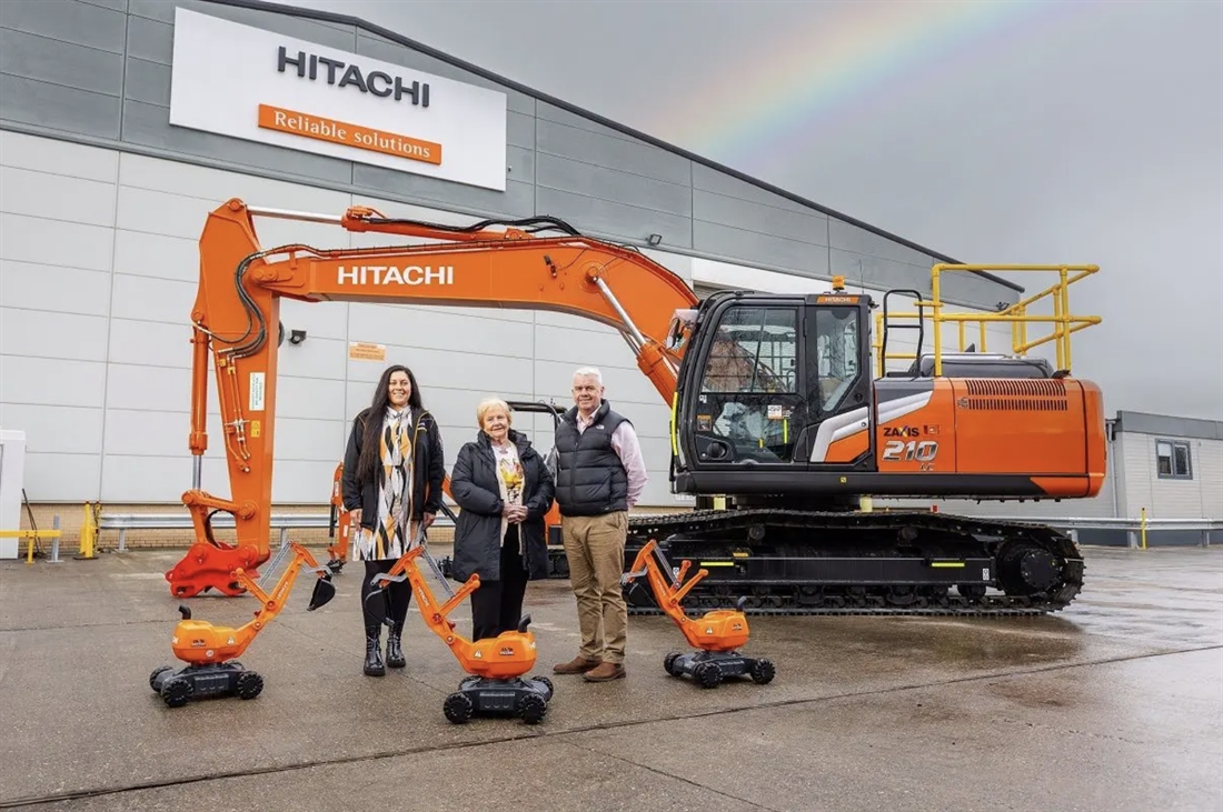 Hitachi donates ride-on diggers