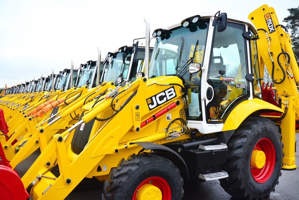 Ready to roll (2).....JCB's limited edition backhoe loaders come off the production line at the World HQ