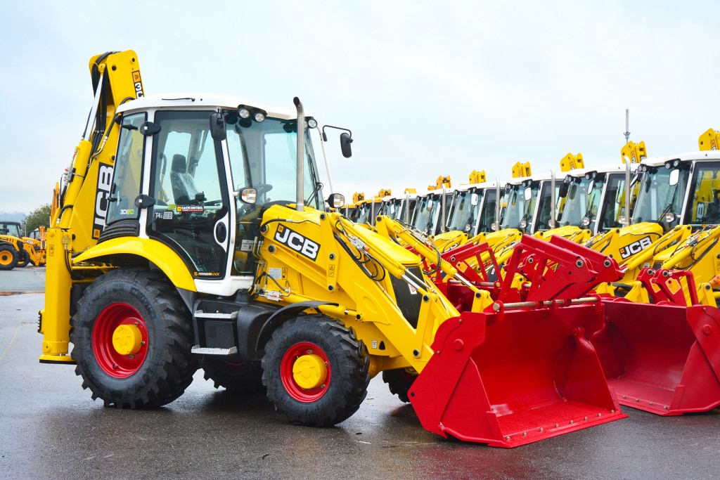 Ready to roll.....JCB's limited edition backhoe loaders come off the production line at the World HQ