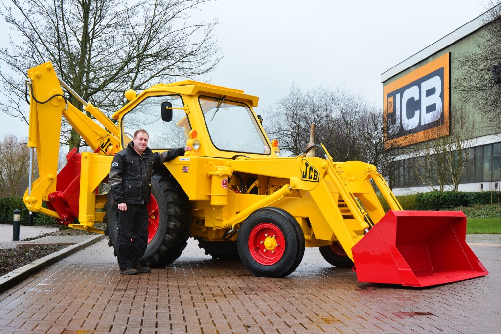 Julian Carder with his restored JCB 3