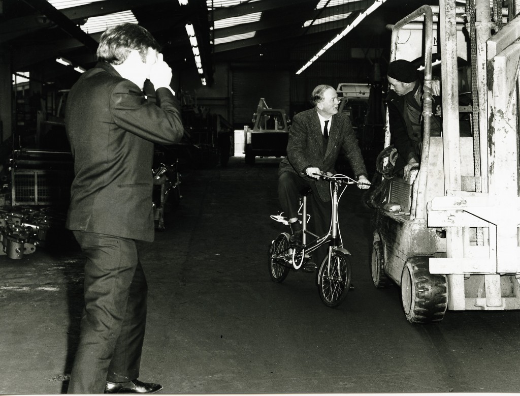 Mr JCB pictured on the shopfloor in the 1960s