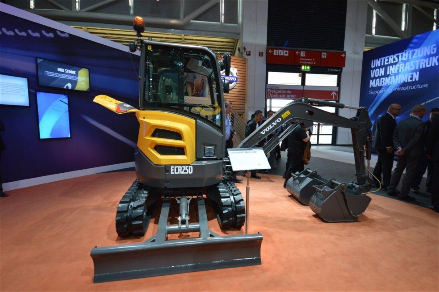 Volvo short swing radius mini excavators on show at Bauma