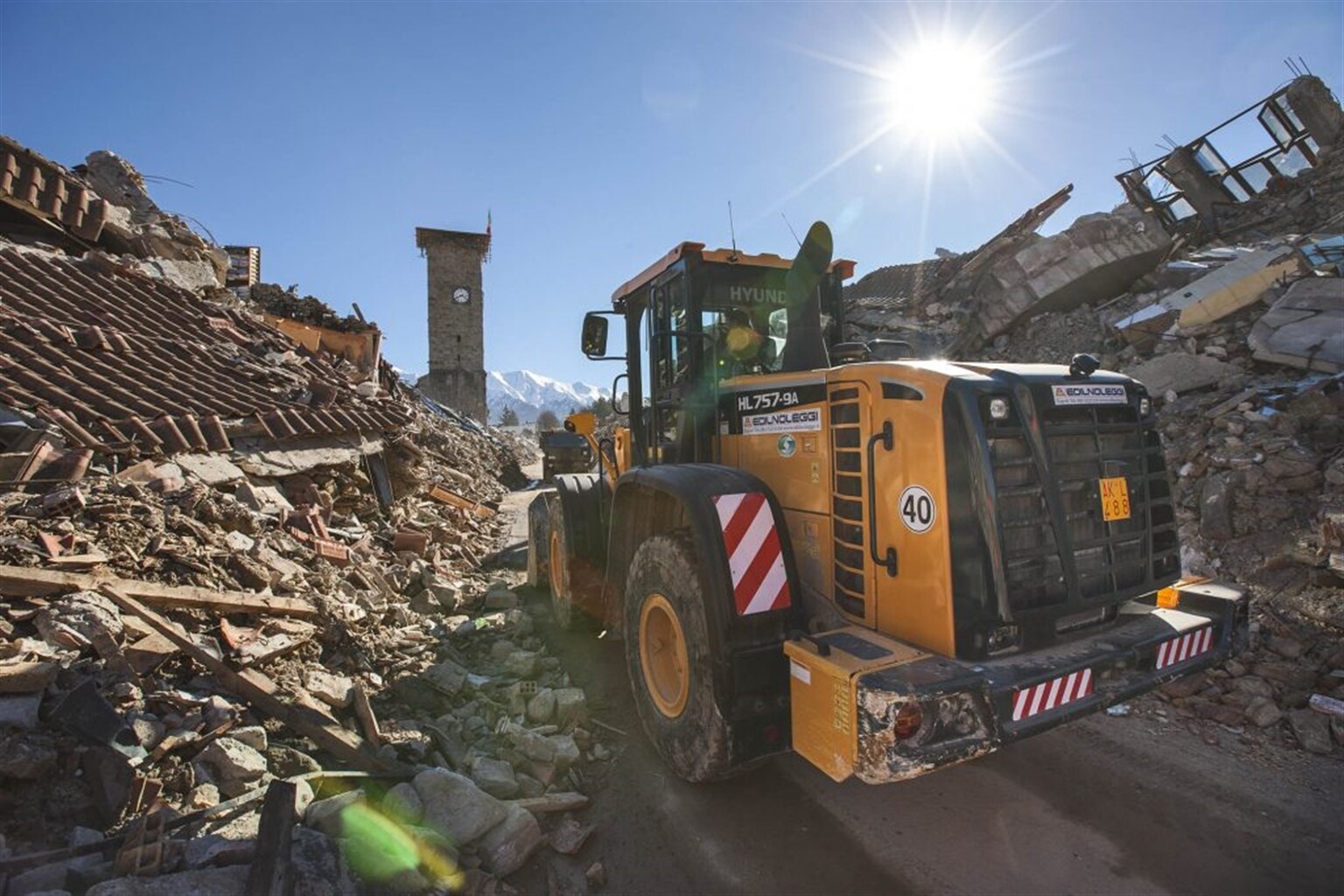 Hyundai kit helps with the clean up after Italian earthquake