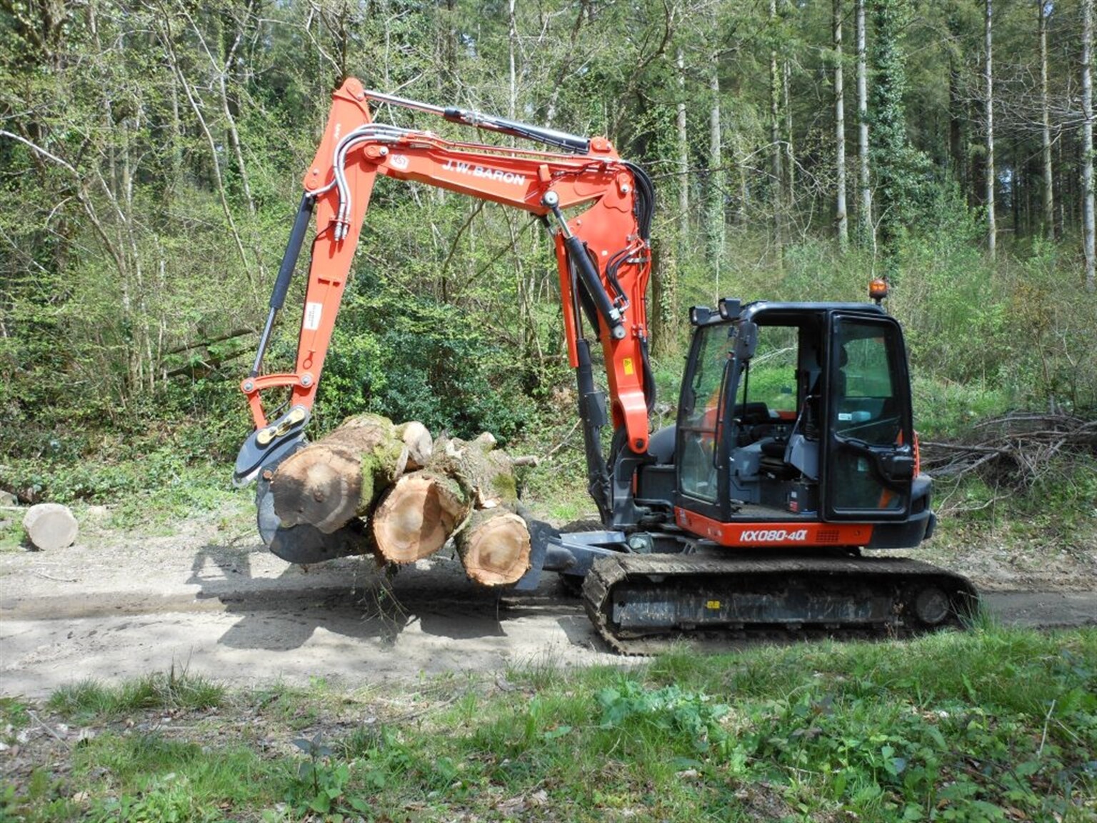 UKs first Kubota KX080-4a with TAB boom goes to JW Baron Earthworks