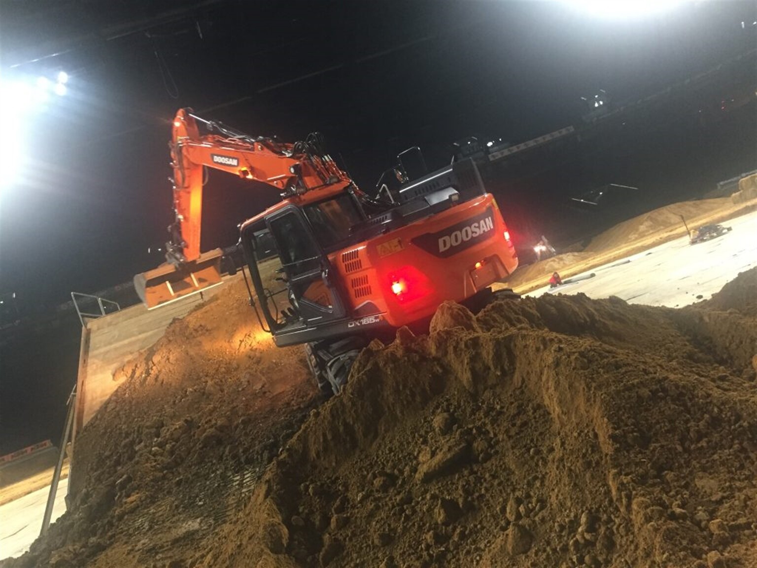 Bobcat and Doosan kit get down and dirty building Europe's largest Supercross course