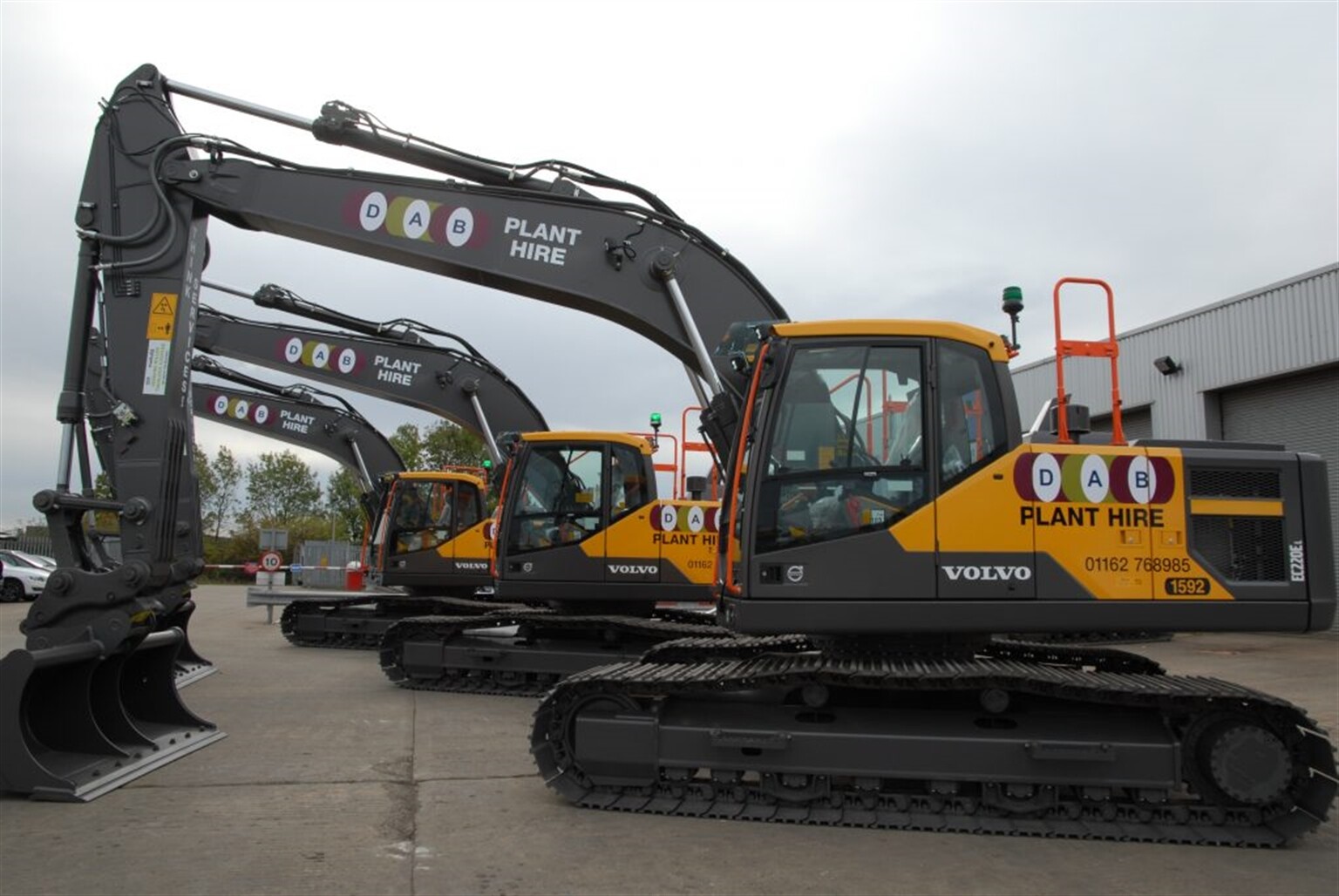 A trio of EC220Es for DAB Civil Engineering Contractors Ltd