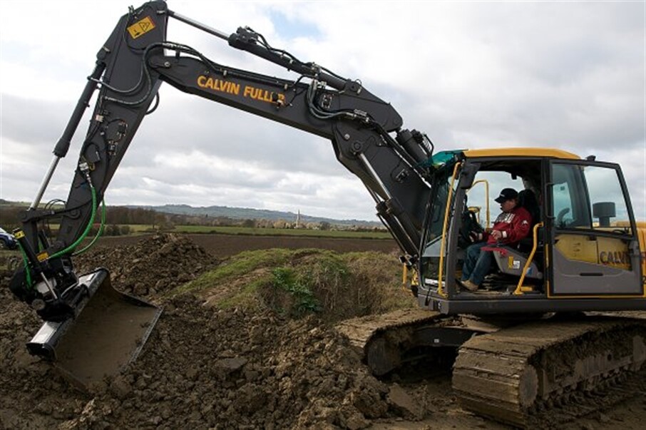 One man and machine working in harmony