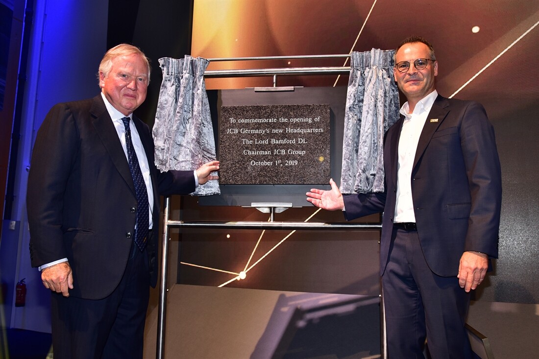 Lord Bamford opens new 50m HQ