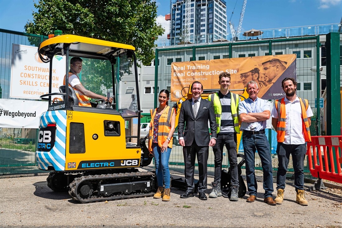 JCB electric digger training