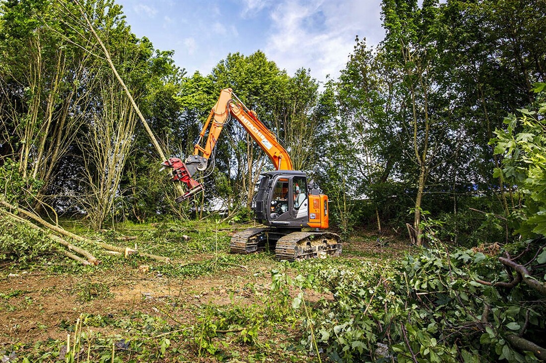 Hitachi forestry excavator