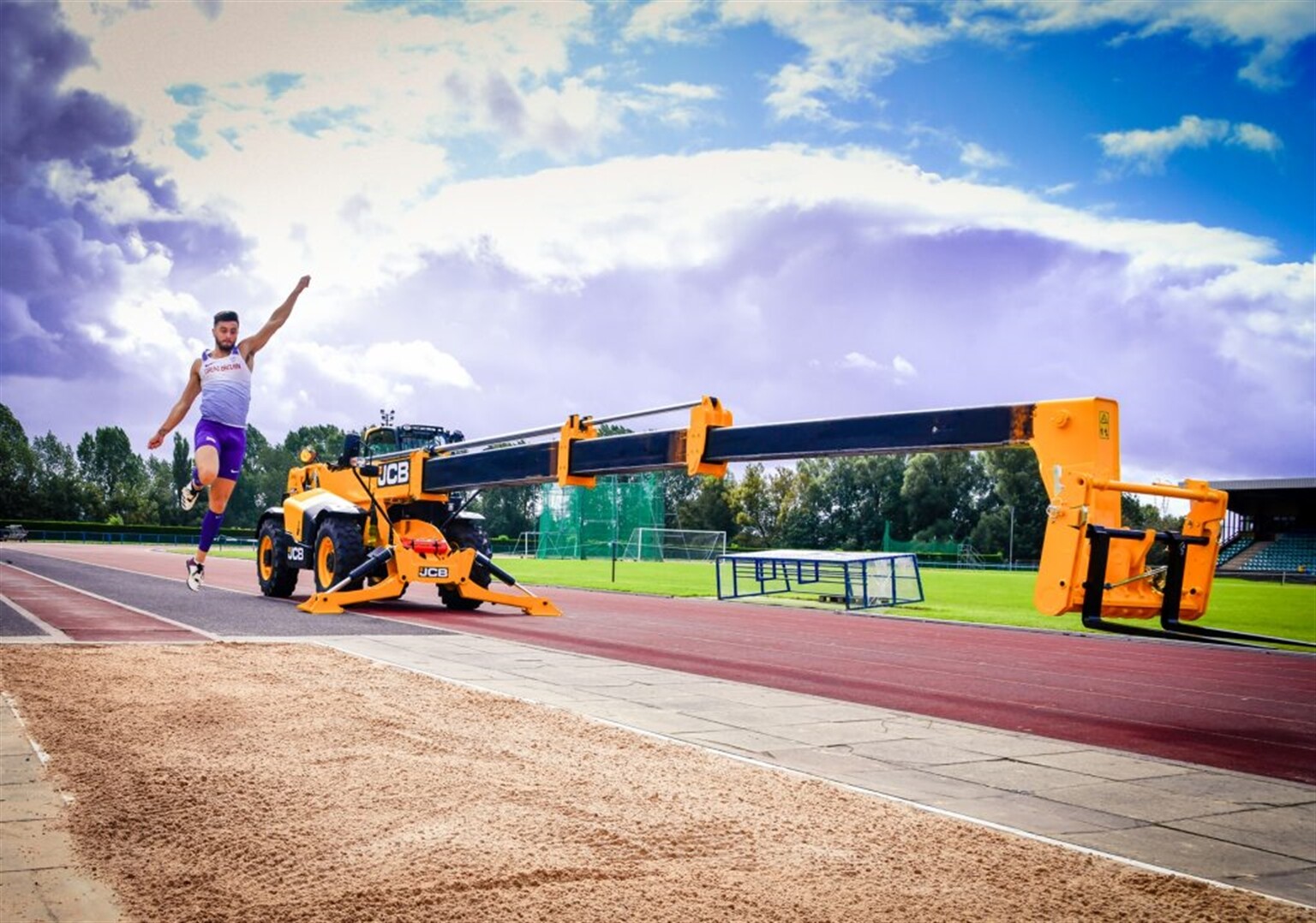 Athlete Ben Jumps for Joy After Landing JCB Sponsorship