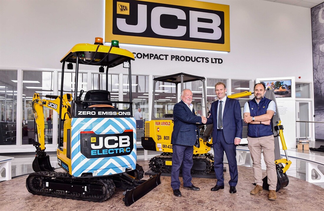 Arnold goes electric with JCB mini digger