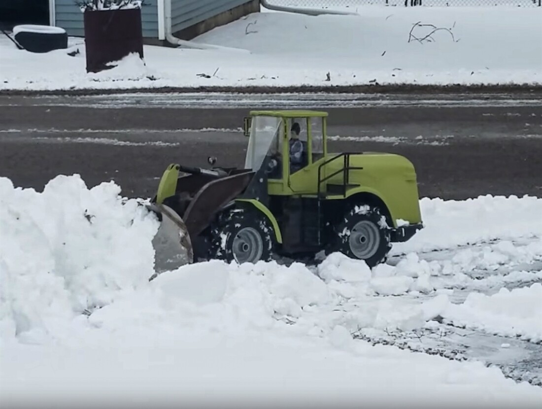 Snow no trouble for RC loader