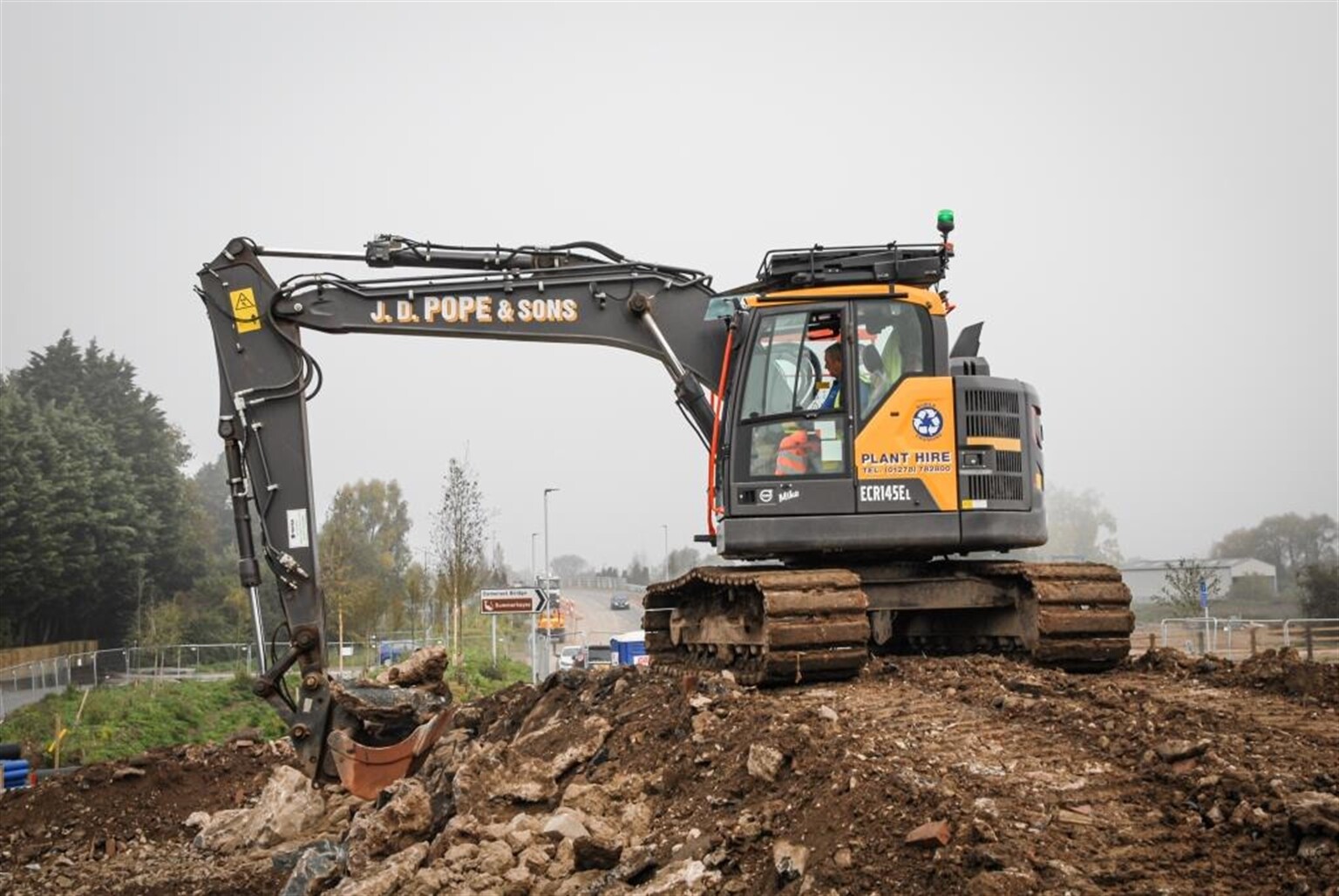 Reduced tail swing Volvo for J D Pope & Sons Ltd.