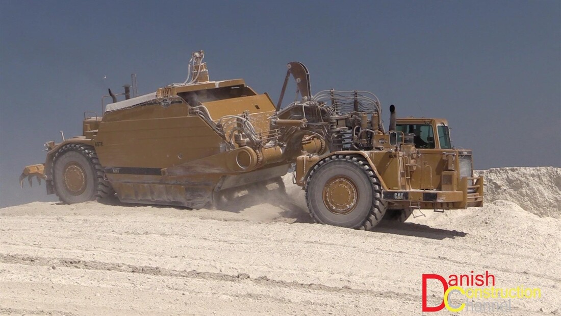 Massive Cat 657E auger scrapers at work in Denmark (Blog Post Re-Visited)