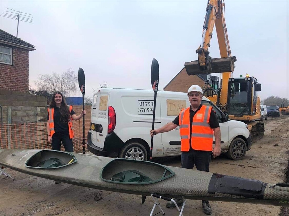 Charity Canoe Challenge for Construction Duo