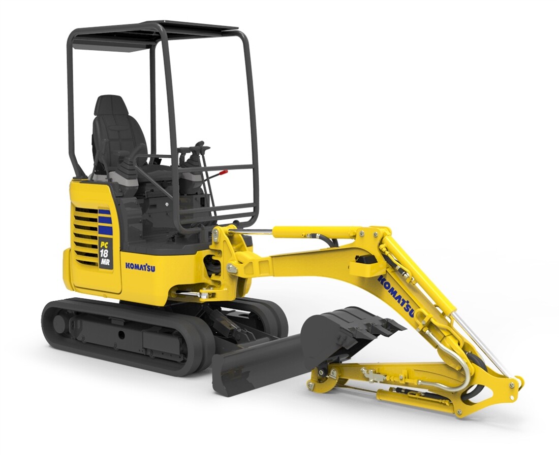 Komatsu improves MR mini-excavators