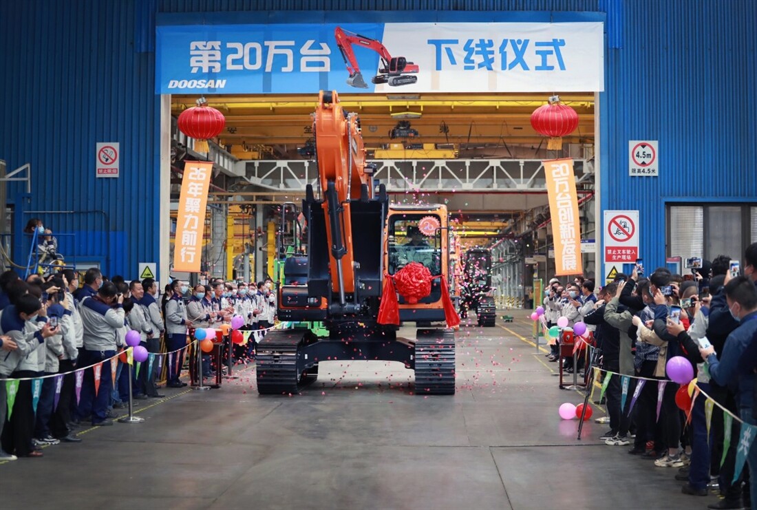 Doosan hits production milestone in China