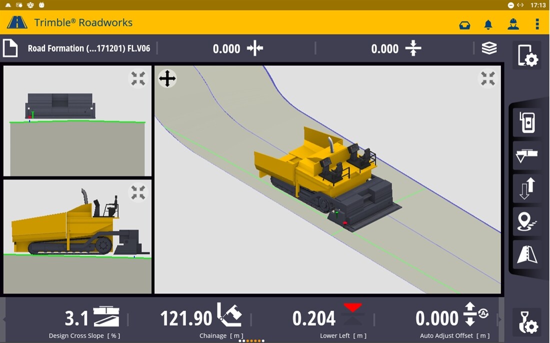 Trimble's new 3D Paving Control for Asphalt Pavers