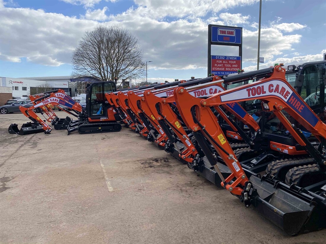 Tool Care Hire invests in Kubota excavators