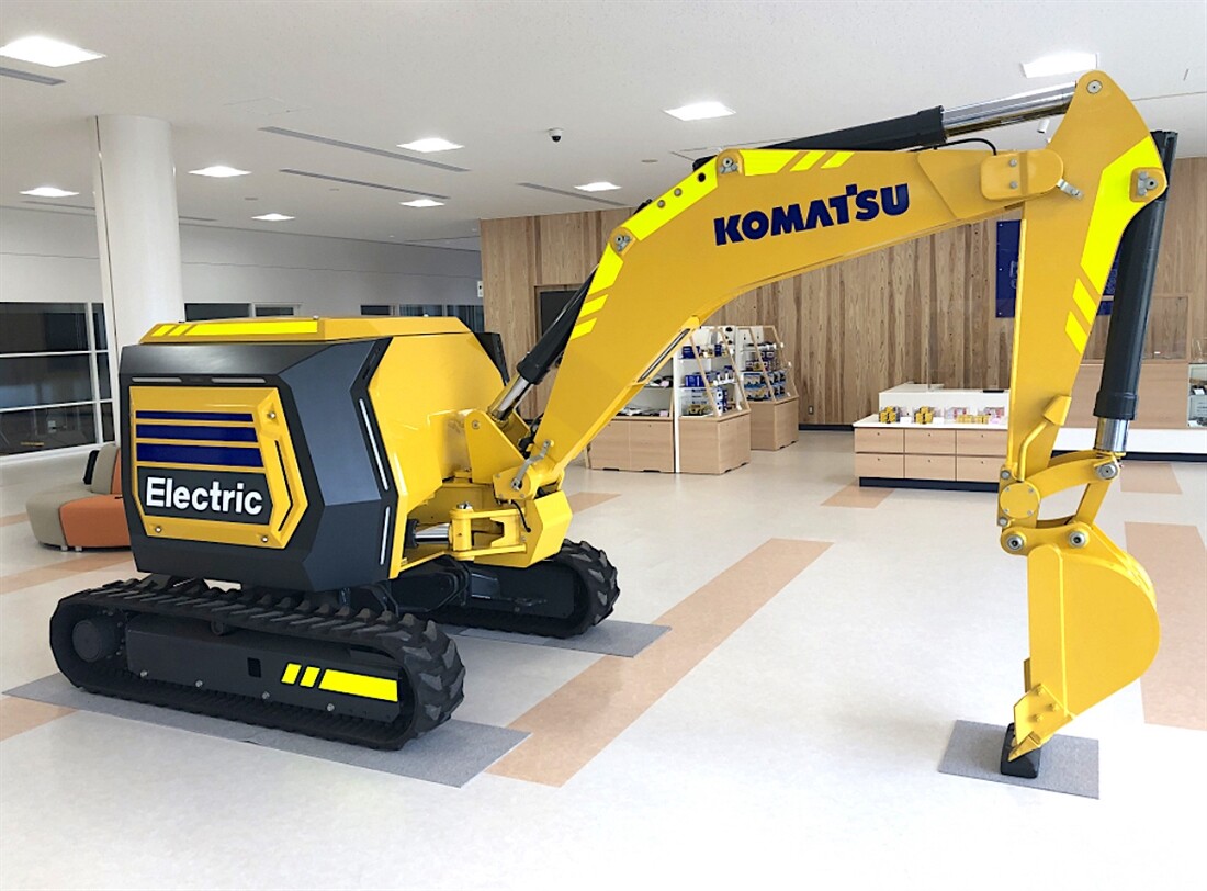 Komatsu's electric, remote-controlled mini-excavator