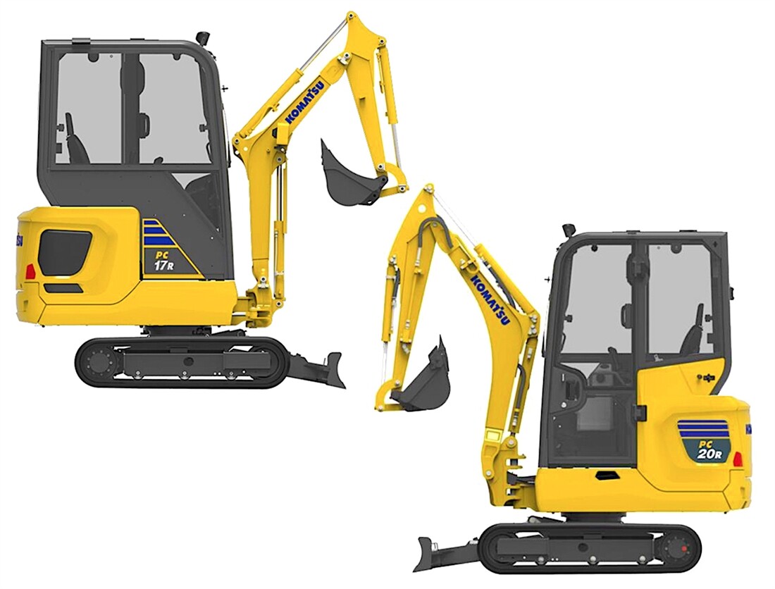 New Komatsu PC17R-5 and PC20R-5 diggers