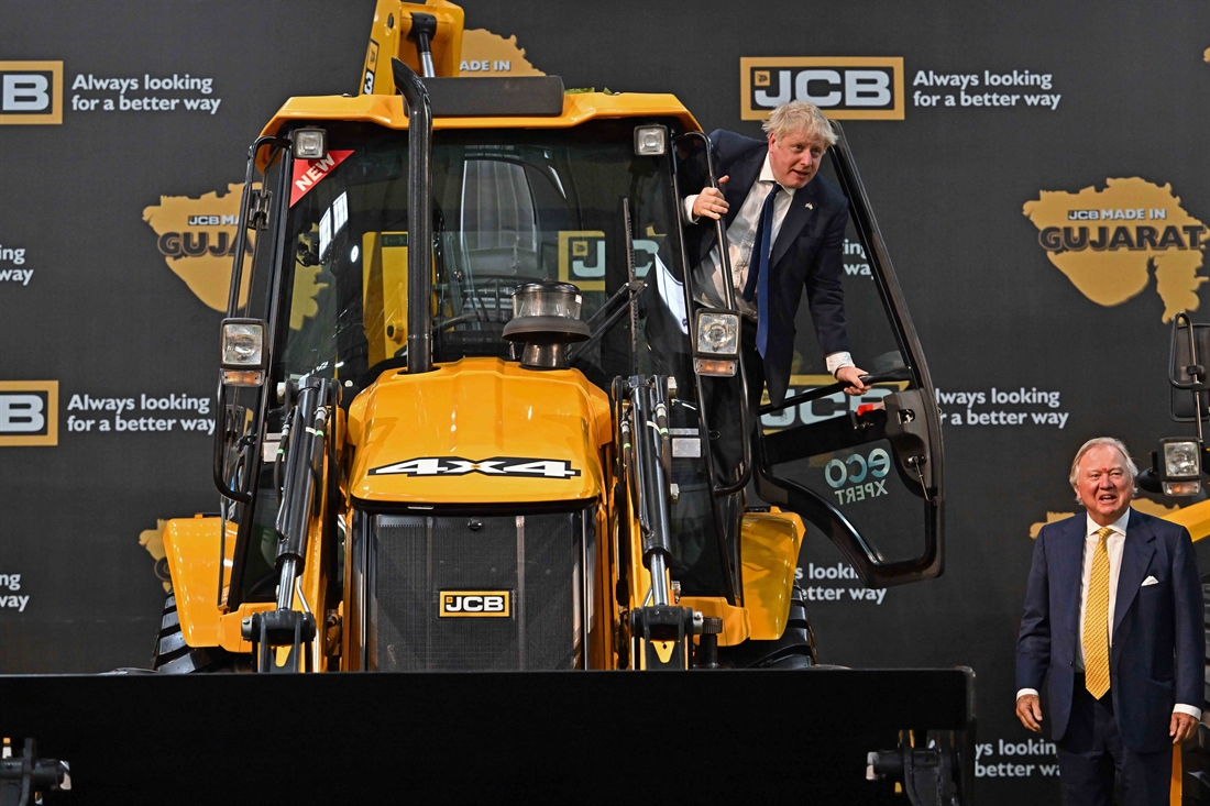 Boris Johnson opens new JCB factory in India