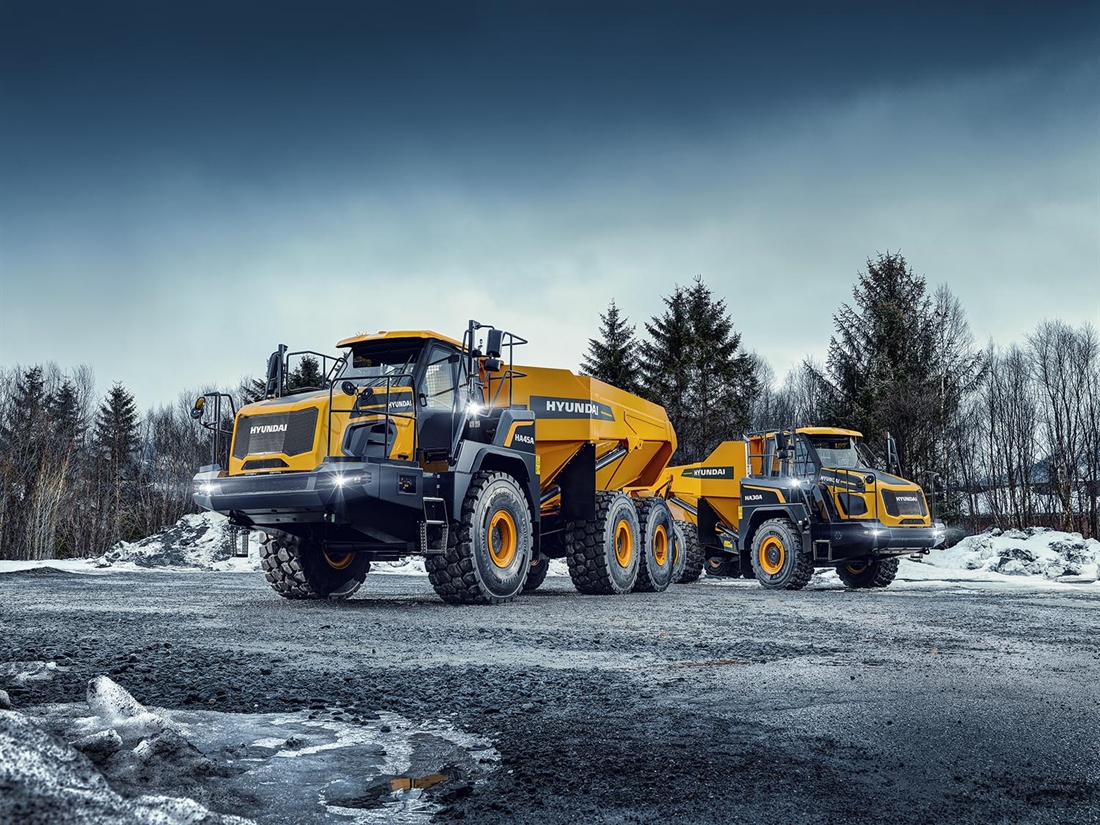 New Hyundai articulated dump trucks