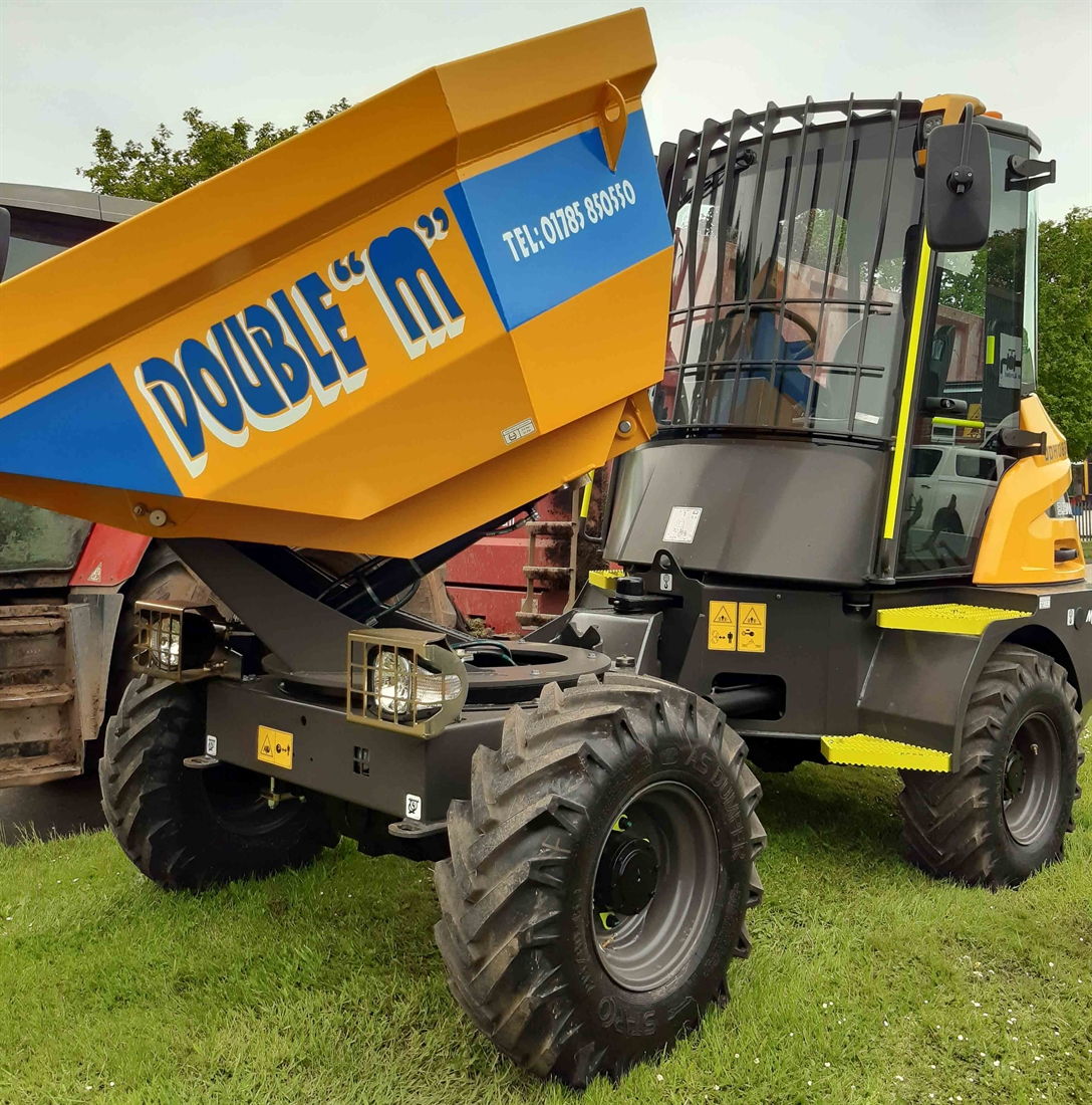 Mecalac 3.5MDX cabbed dumper for Double M Plant Hire