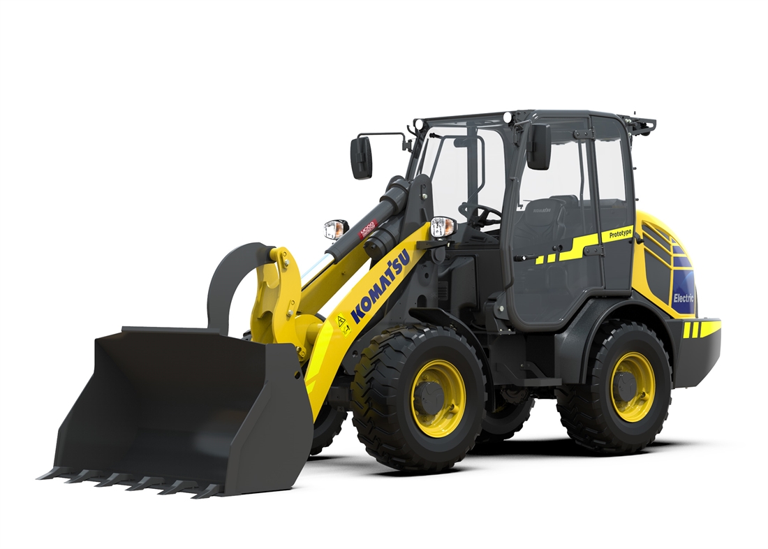 Komatsu's fully electric compact wheel loader