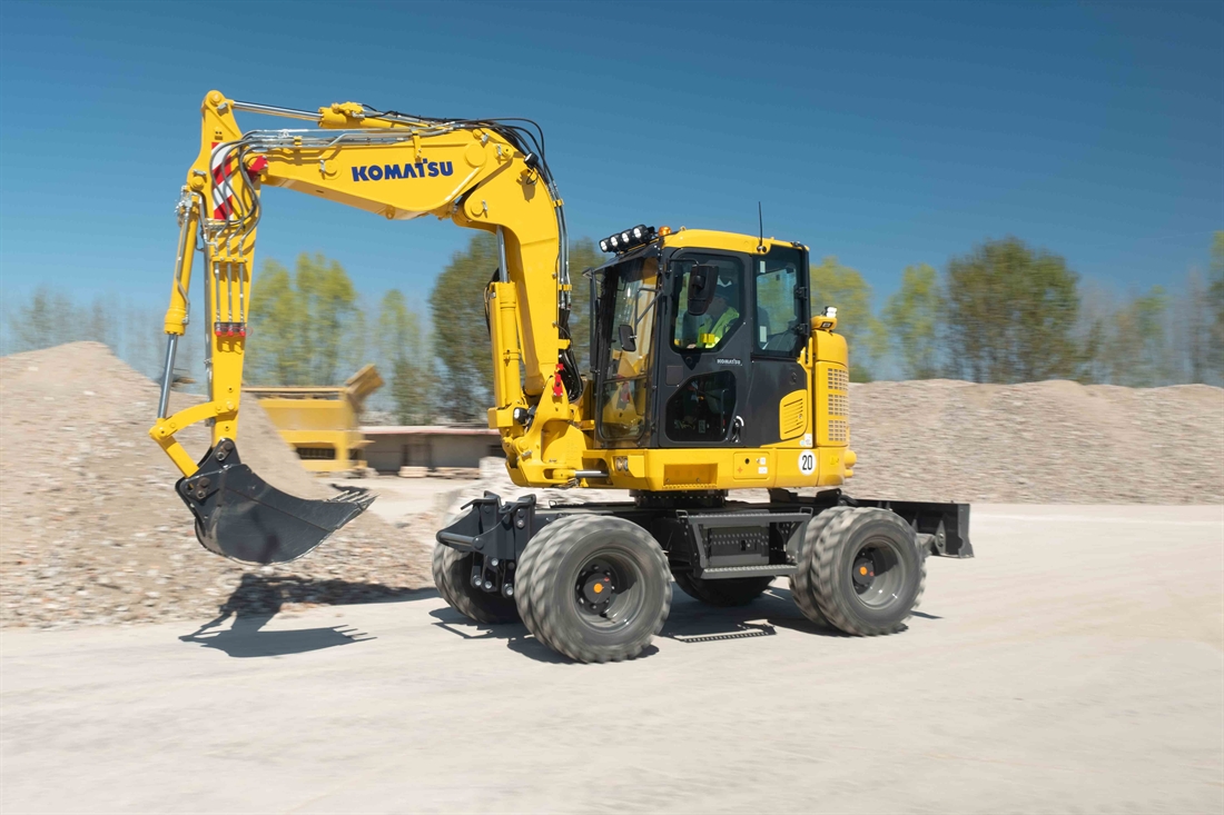 New Komatsu PW138MR-11 wheeled excavator