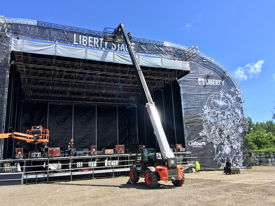 Bobcat telehandlers at Colours of Ostrava music festival