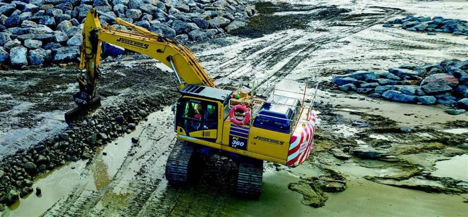 Komatsu excavator fleet at Penrhyn Bay