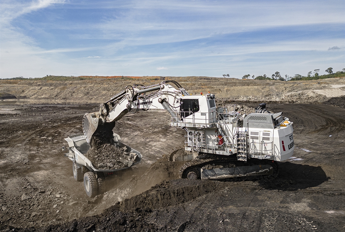 250-tonne Liebherr R 9300 mining excavator