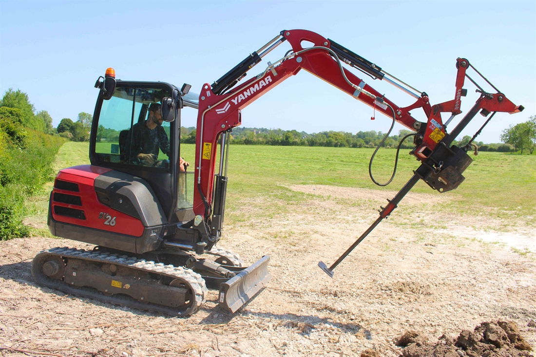 Hurn Bridge Fencings Yanmar SV26 mini-excavator