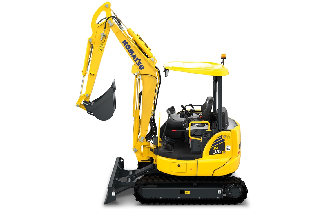 New Komatsu PC33E-6 electric mini-excavator