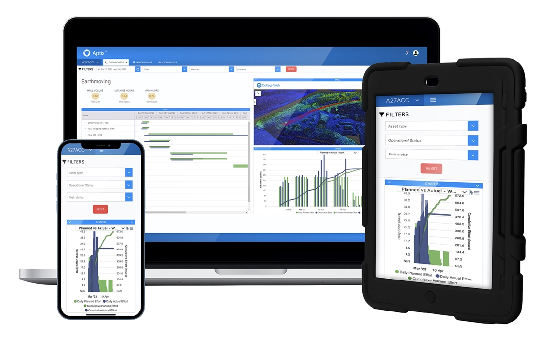 Topcon Aptix platform for heavy civil construction