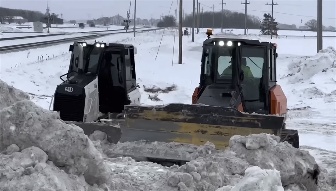 Doosan/Develon Dozer Put to a Snowy Test