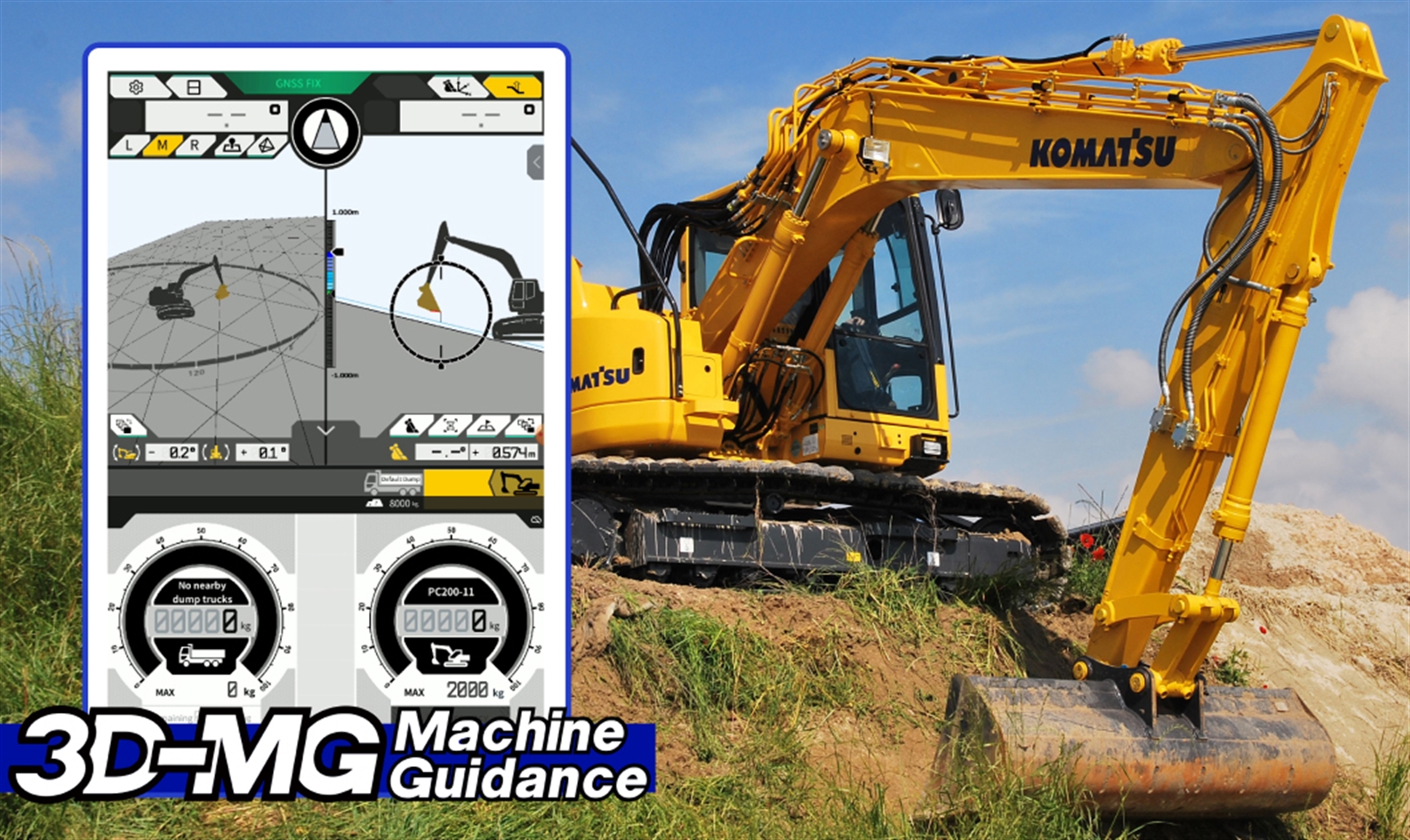 Komatsu 3D machine guidance for excavators