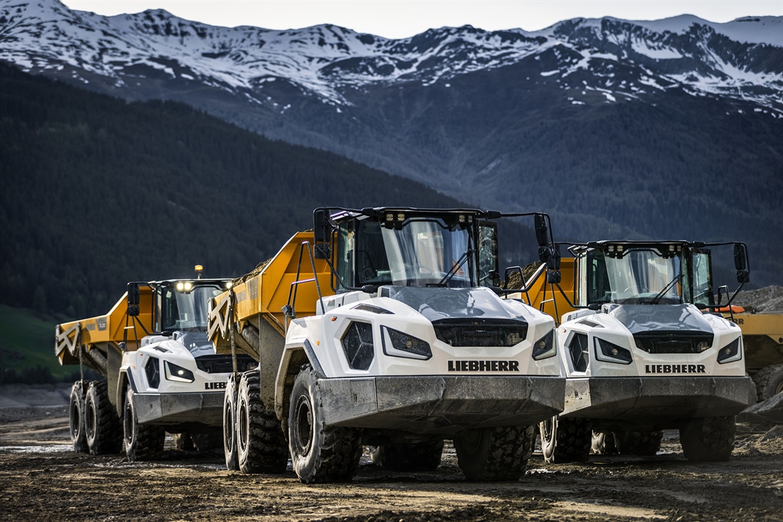 Liebherr ADTs at Lake Reschen