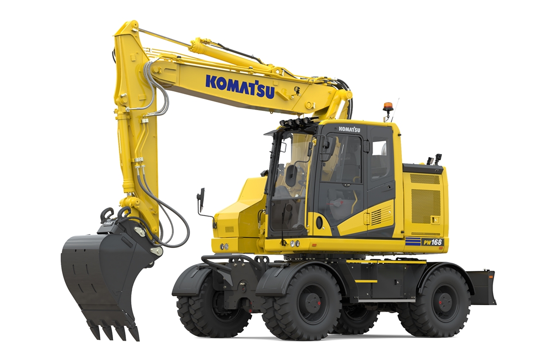 Komatsu PW168-11 and PW198-11 wheeled excavators