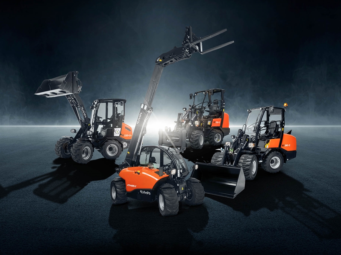 Compact Kubota telehandler and wheel loaders