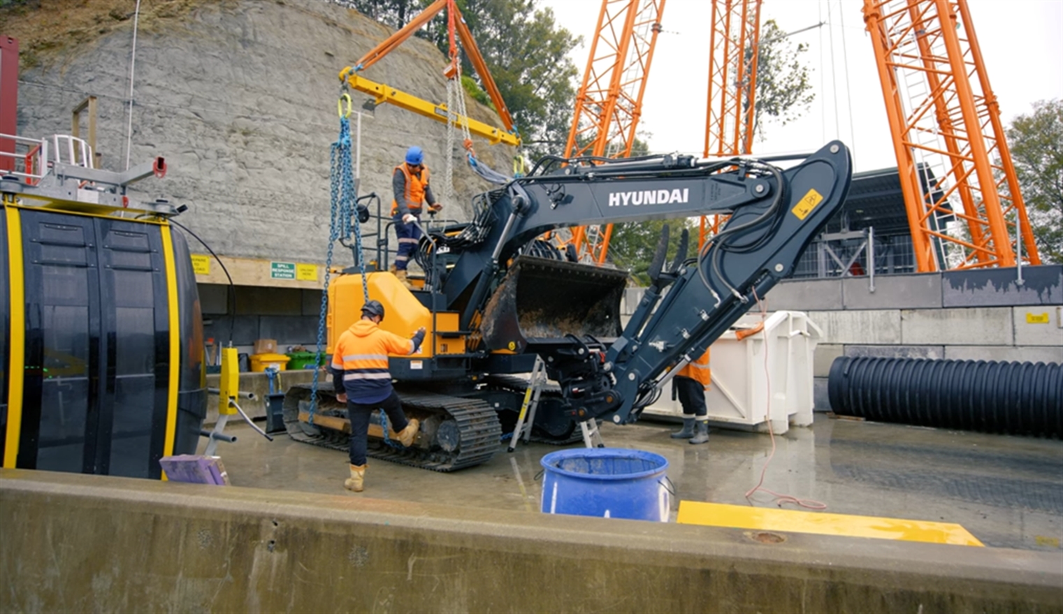 Hyundai Excavator Flying High