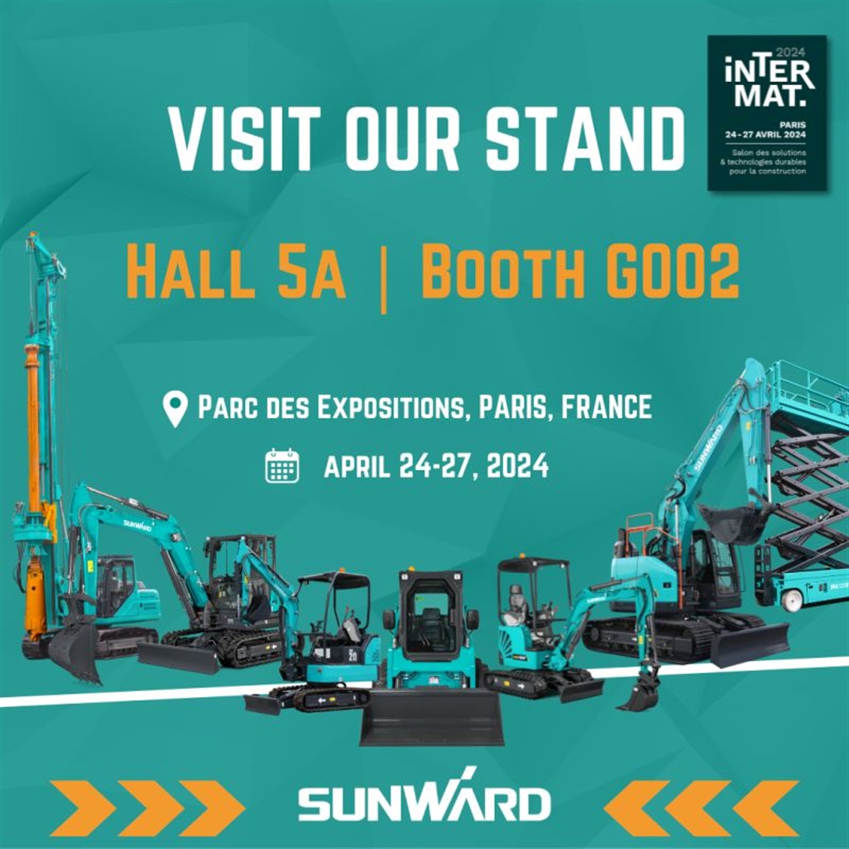 Sunward Europe to showcase electric models at Intermat