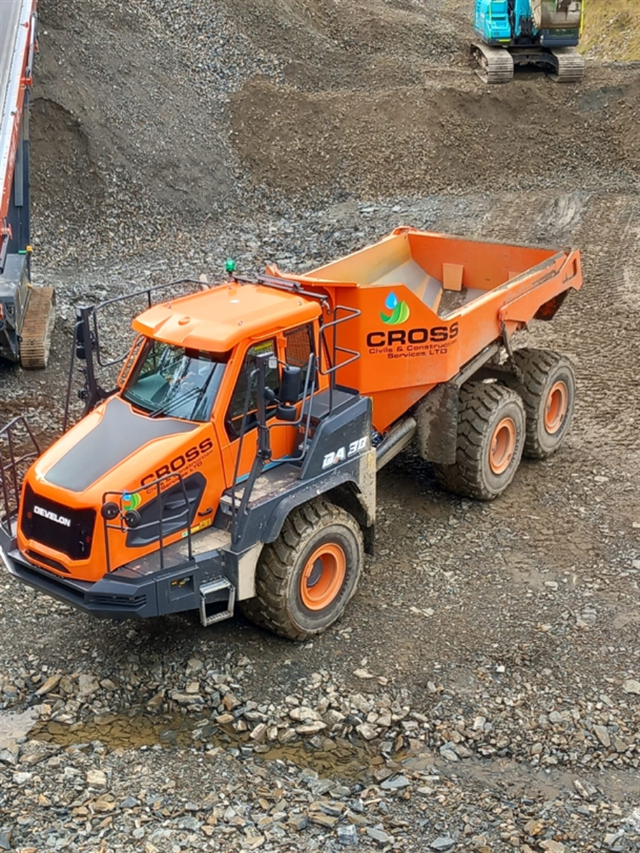 New Develon DA30-7 articulated dump truck joins Cross fleet