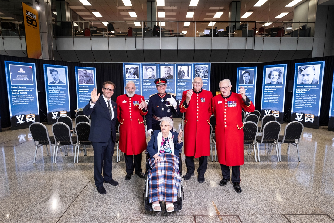 JCB unveils all of honour for family VE Day  commemoration