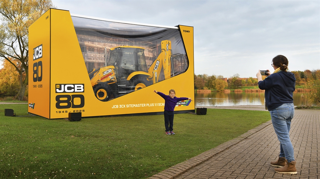 Iconic JCB backhoe in a box goes super-size for 80th anniversary