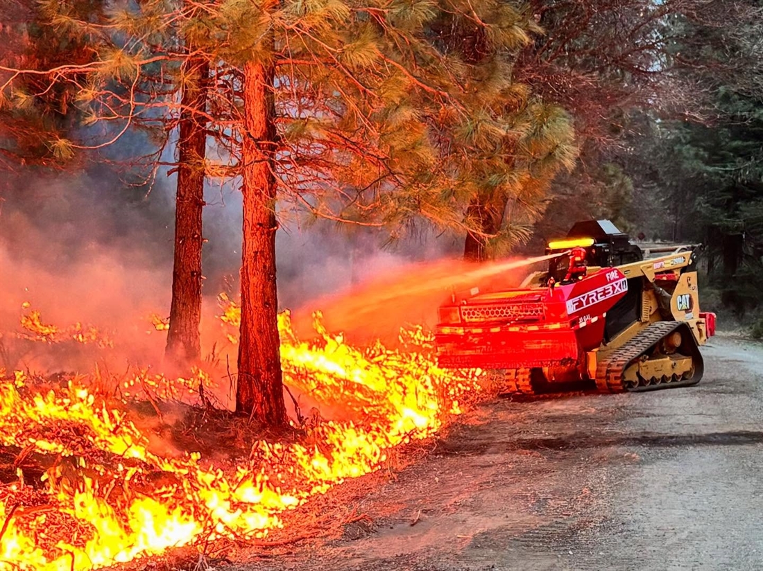 Fire Fighting with Compact Tracked Loaders