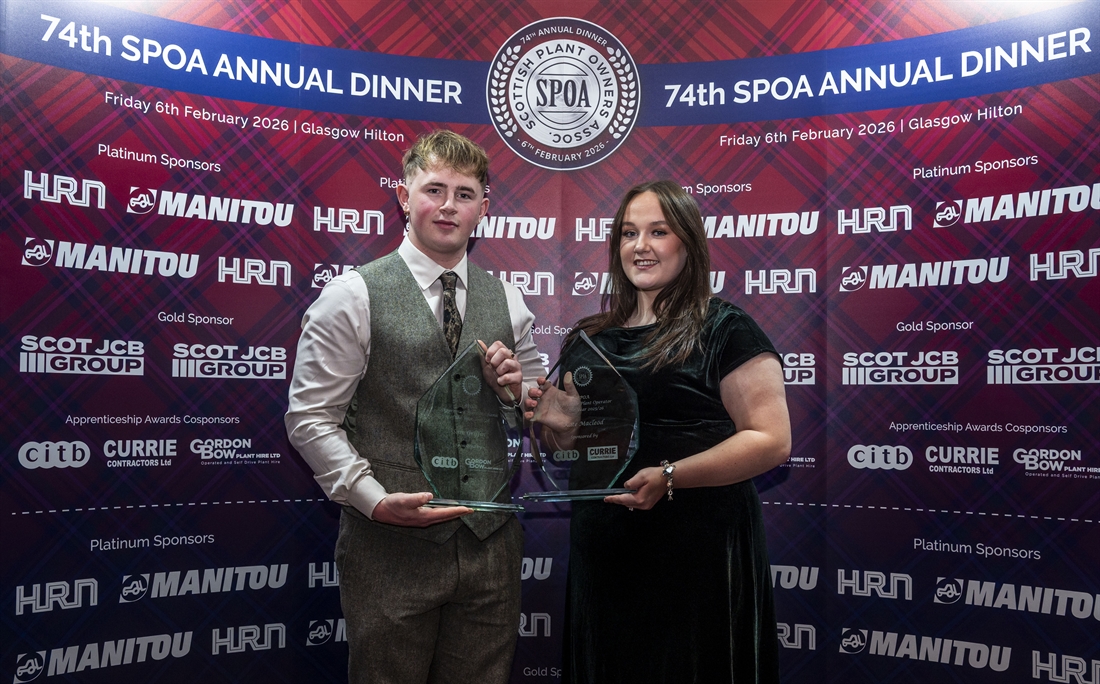 Apprentices of the Year announced by the Scottish Plant Owners Association